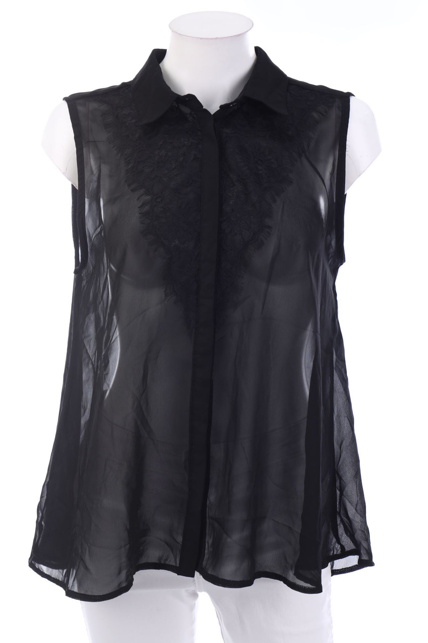 Ann Christine - ärmellose Hemd-Bluse - M