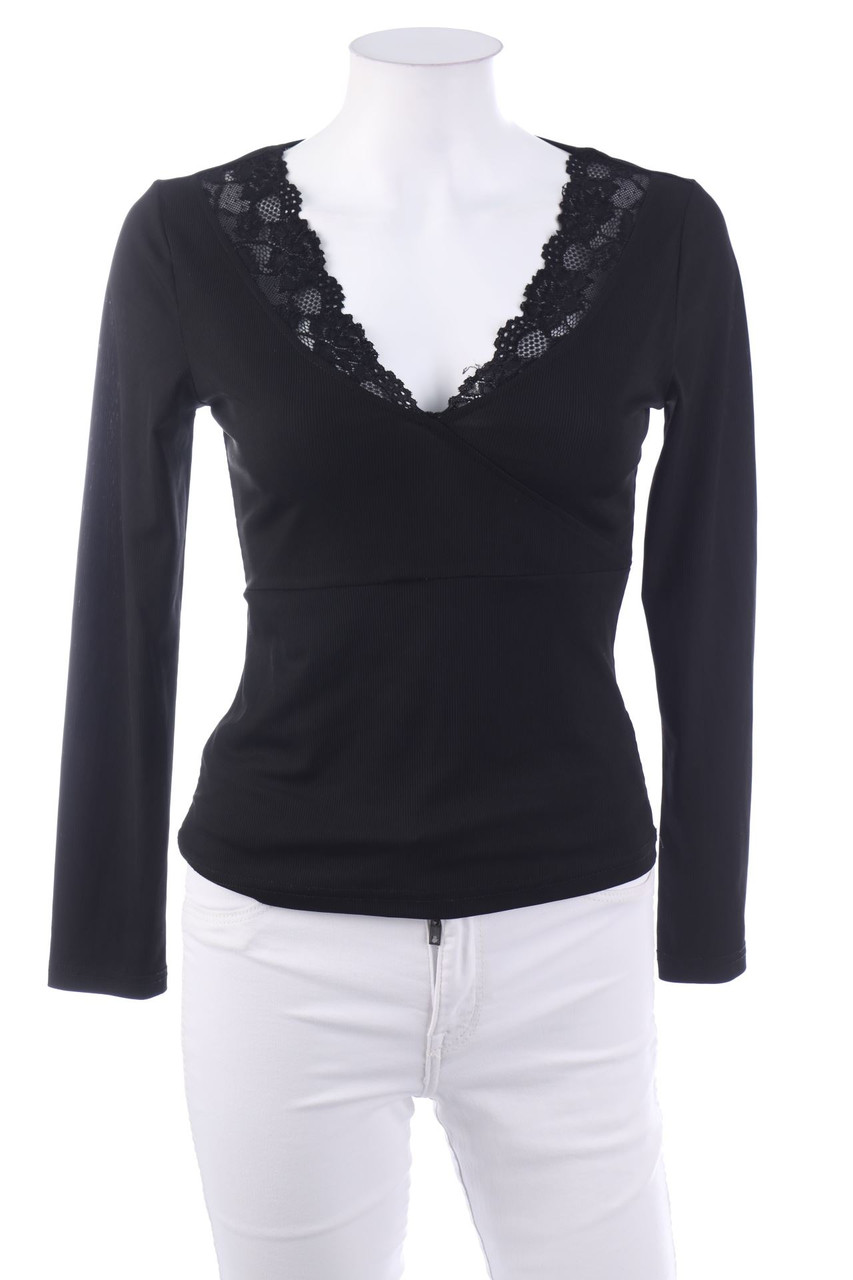SHEIN - Longsleeve-Shirt mit Spitze - S