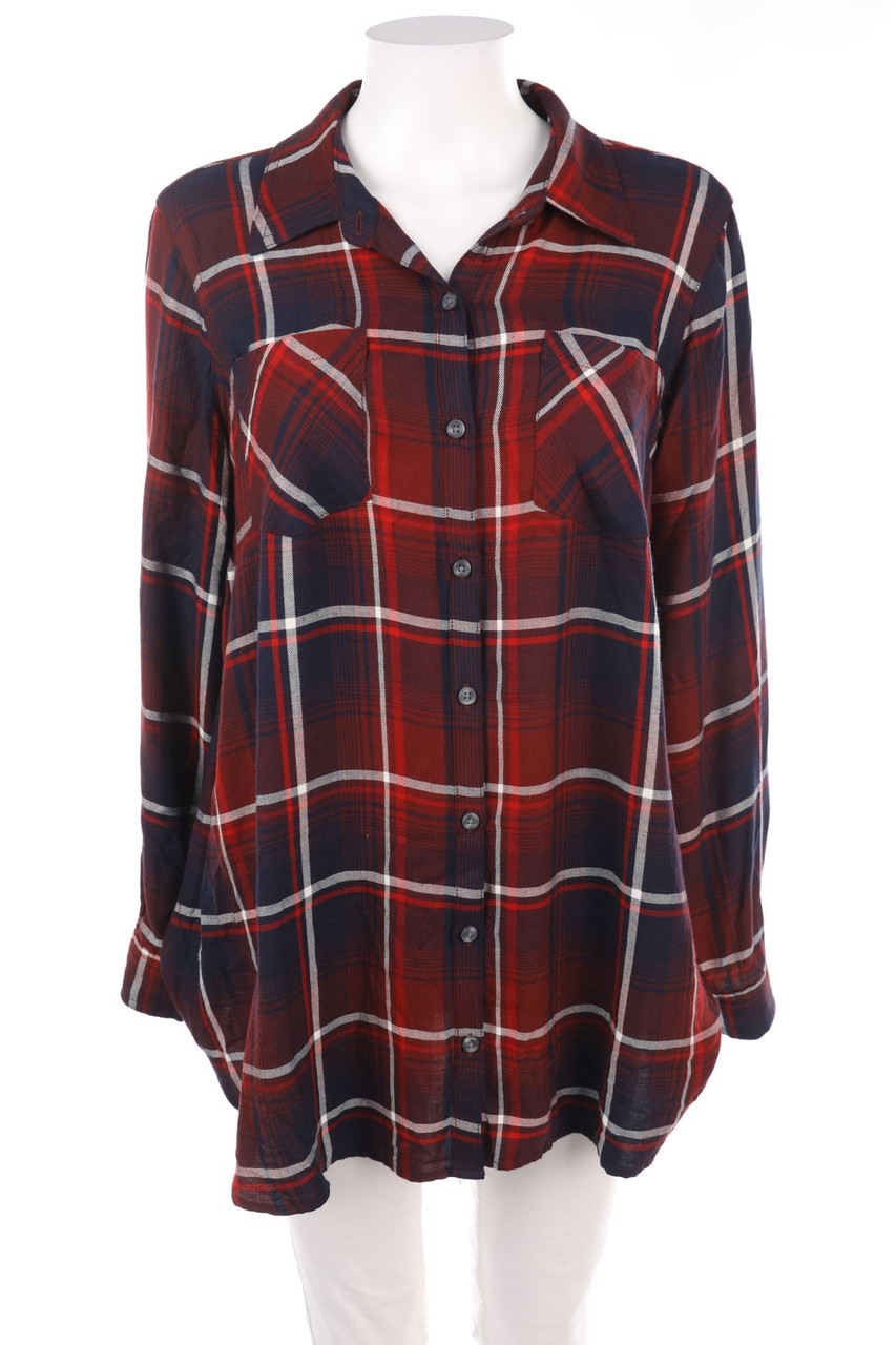 SECONDHAND - Checked Shirt Blouse, Viscose - M
