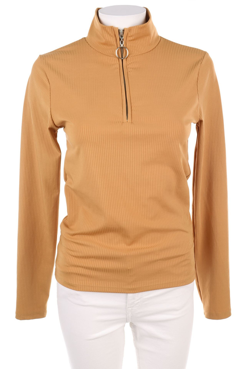 AMISU - Longsleeve-Shirt mit Zipper - M