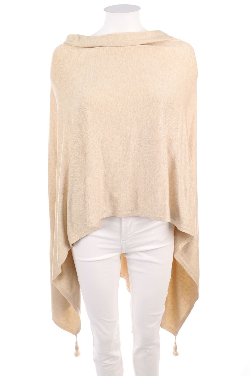 Ohne Label - Poncho mit Wasserfall-Ausschnitt - ONE SIZE