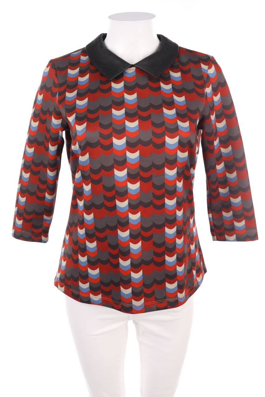 expresso - Patterned Longsleeve-Shirt with Collar - S