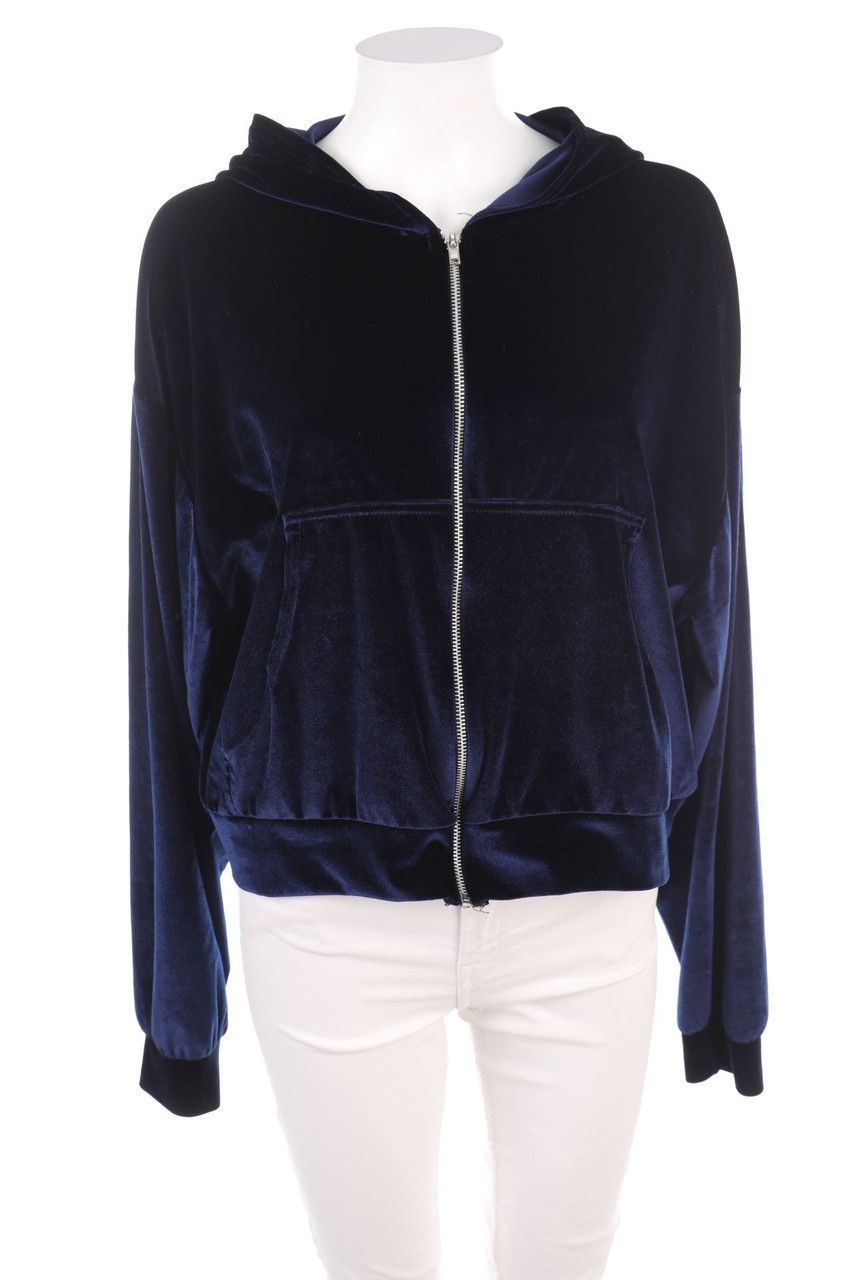 Ohne Label - Samt-Jacke mit Kapuze - D 42