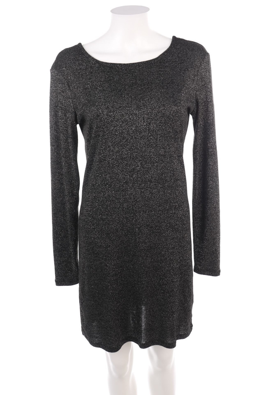 No Label - Glitter-Mini Dress with Deep Back Cutout - D 44
