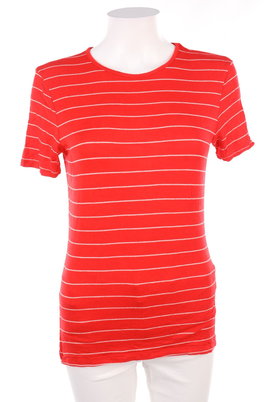 AMISU - Kurzarm-Shirt mit Streifen - M