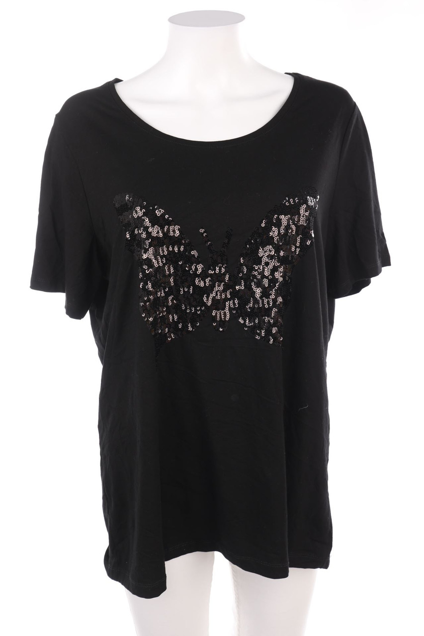 CANDA by C&A - Kurzarm-Shirt mit Pailletten - L