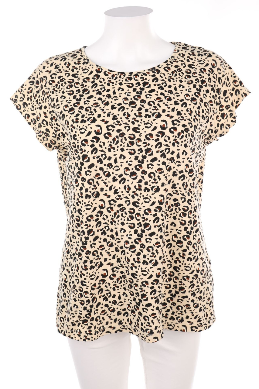 NKD - Kurzarm-Shirt mit Animal-Print - M