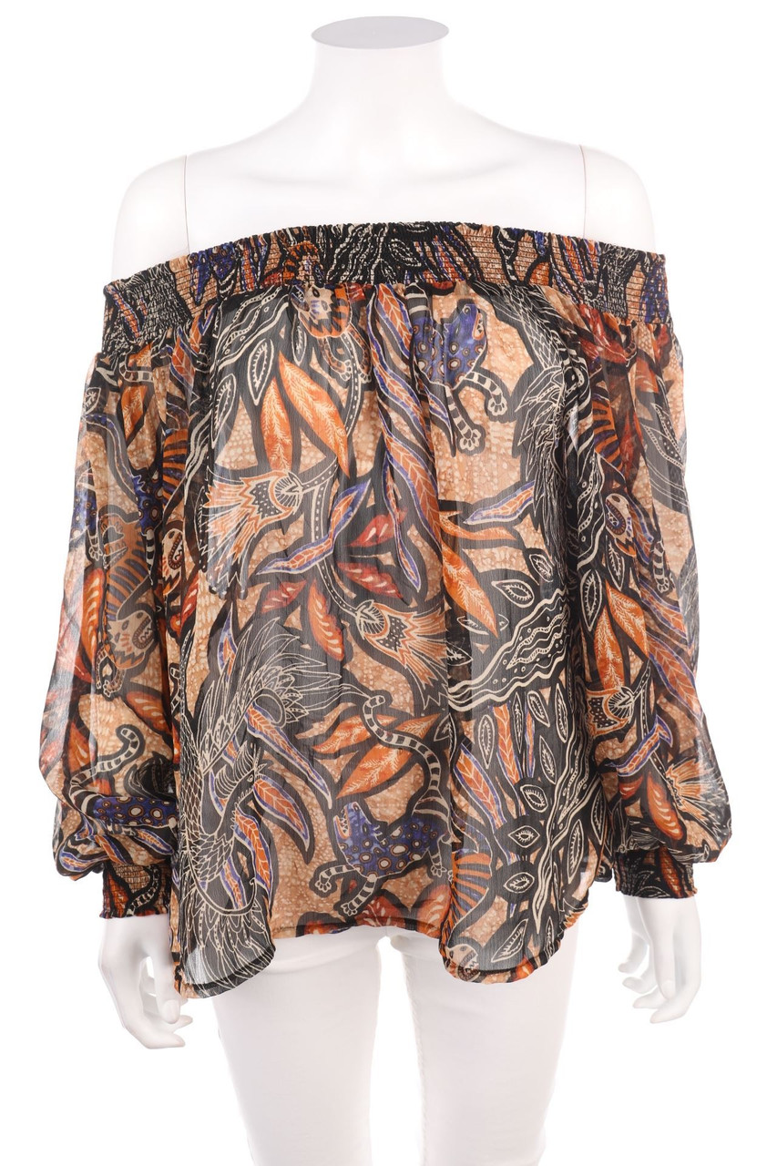 H&M - Carmen-Bluse mit Muster - D 50