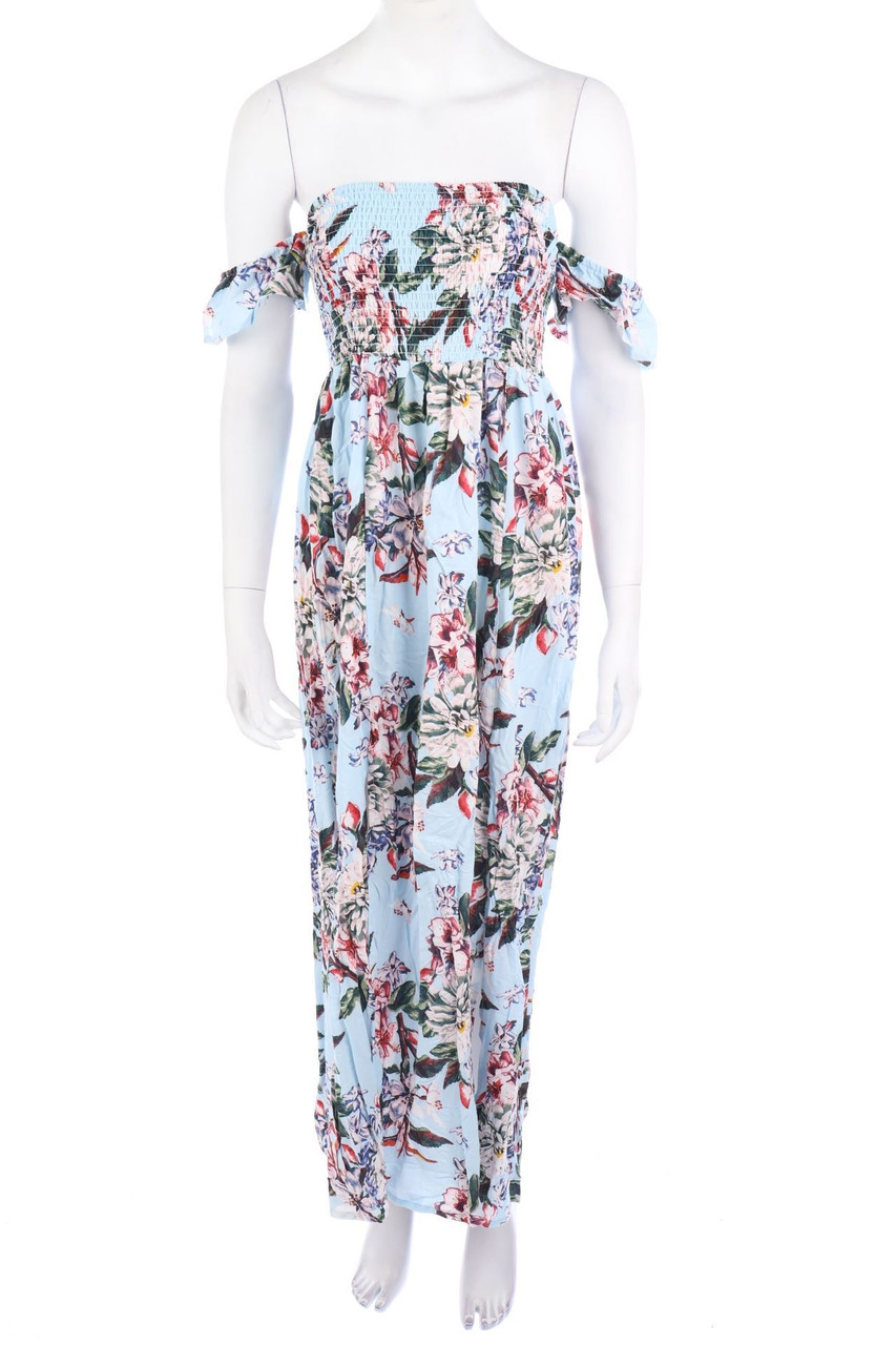 No Label - Carmen-Maxi Dress with Flower Print - D 32
