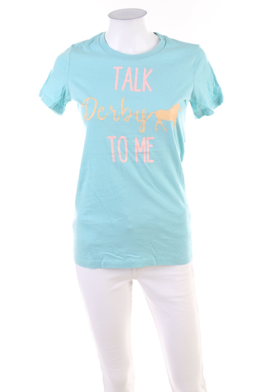 SECONDHAND - Shortsleeve-Shirt with Statement Print - L