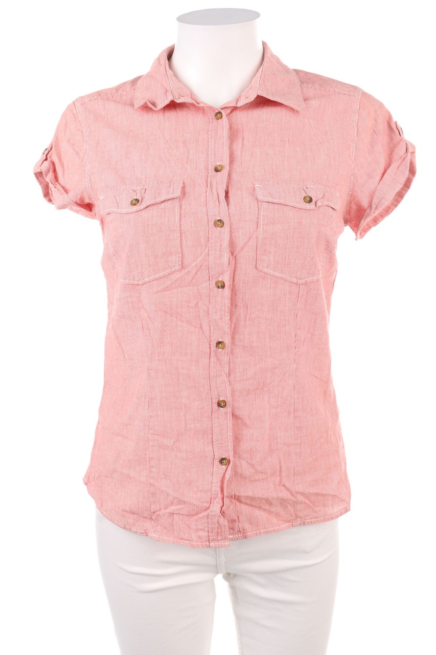 H&M LOGG - Hemd-Bluse mit kurzem Ärmel - S