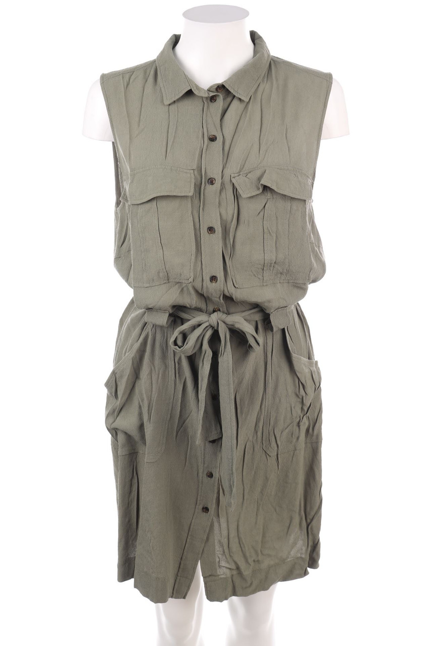 No Label - Shirt Dress with Patch Pockets - D 42