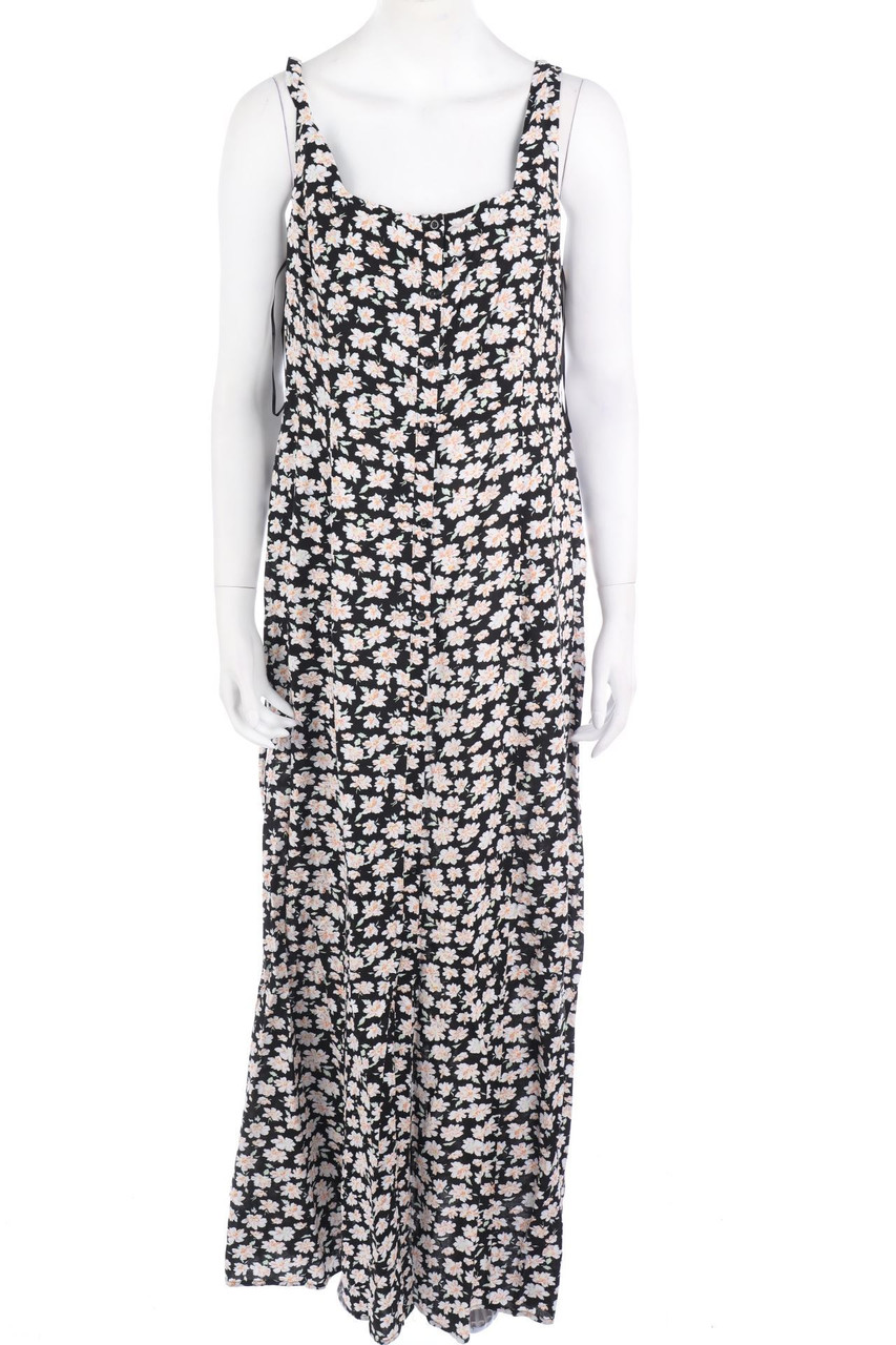 NEW LOOK - Print-Maxi-Kleid mit Schnürung - D 42