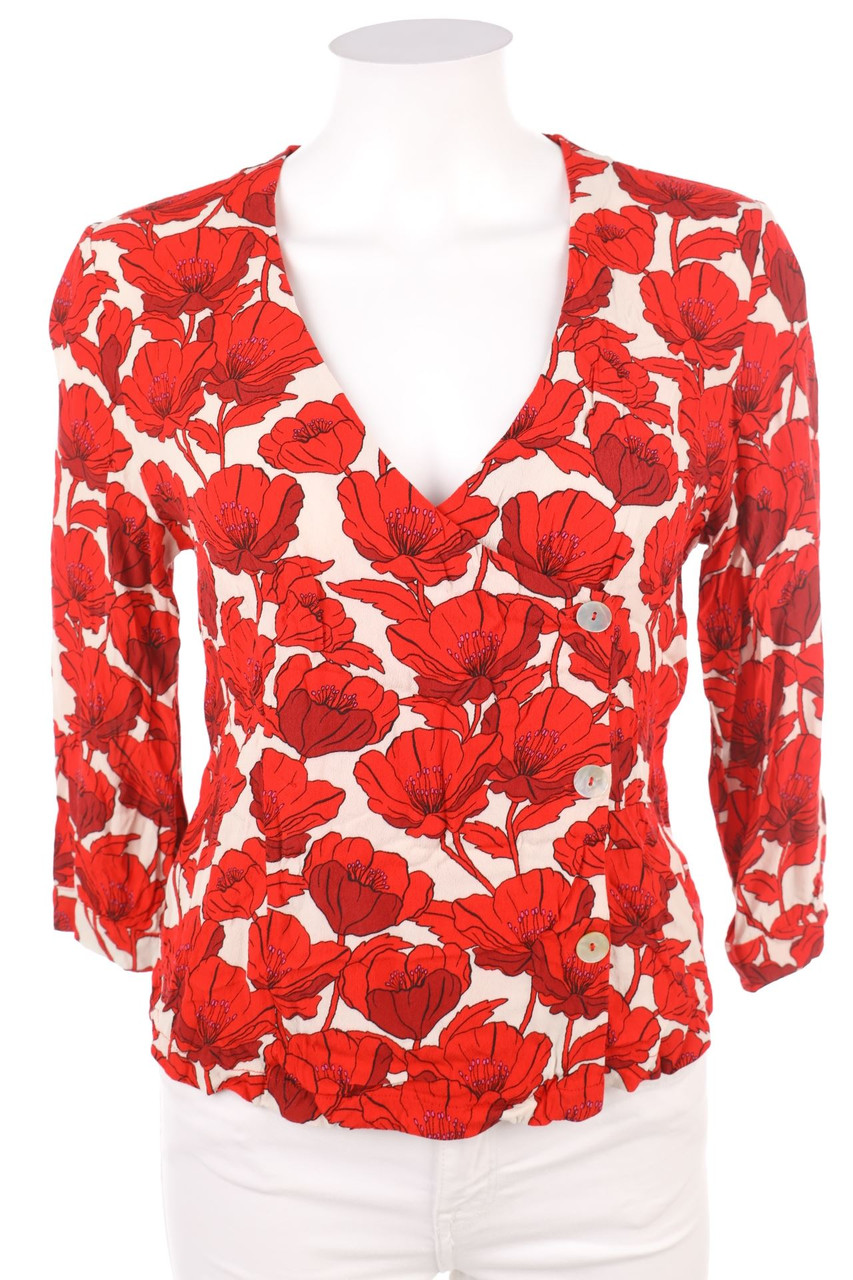CAMAÏEU - Bluse mit Blumen-Print - D 40