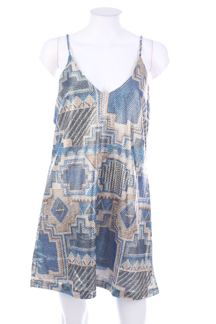 Desigual - Minikleid mit Metallic-Effekt - XL