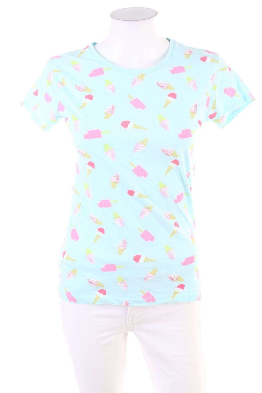 ATMOSPHERE - Kurzarm-Shirt aus Baumwolle mit Print - XS