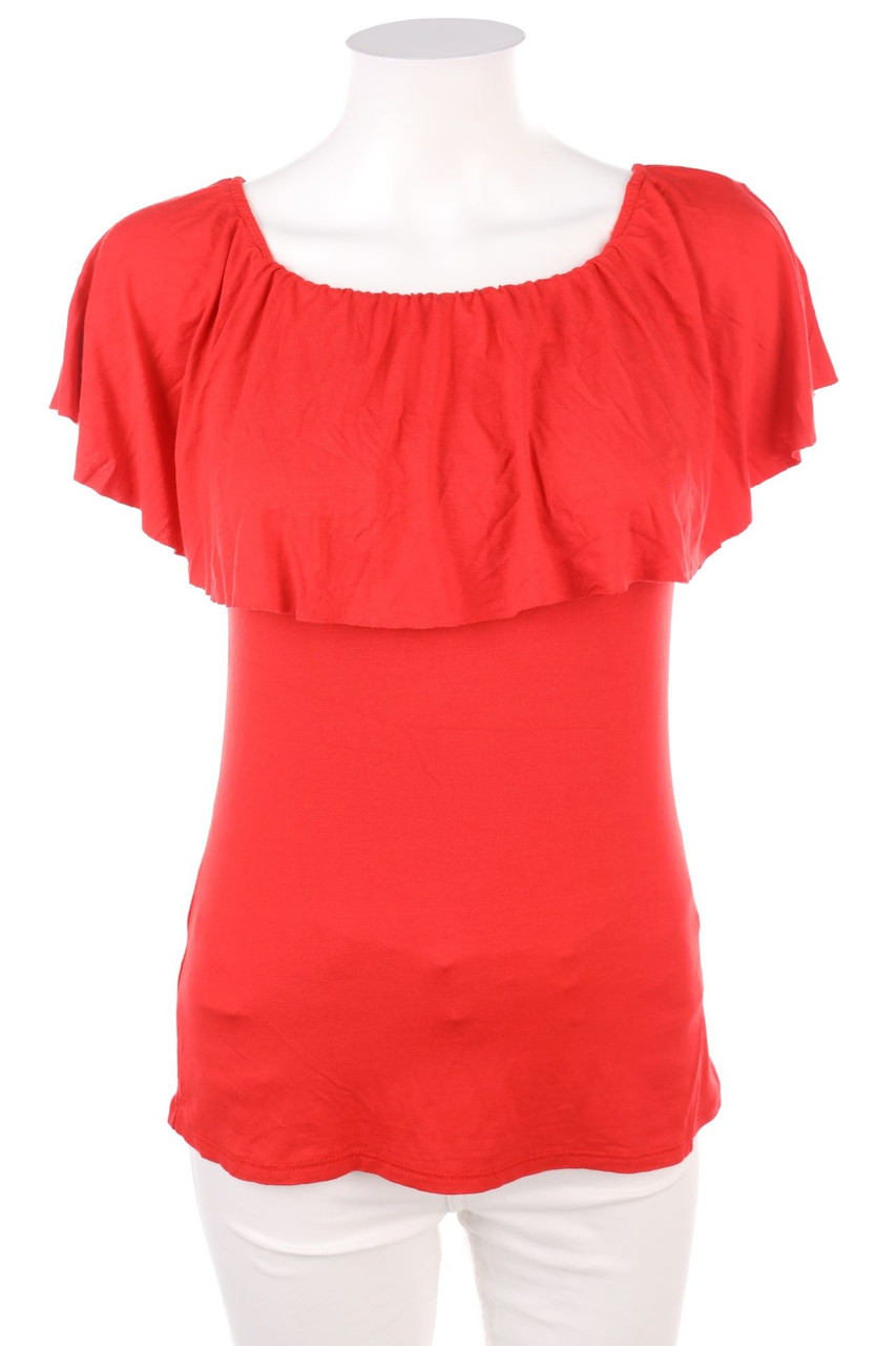 No Label - Shortsleeve-Shirt with Volants - D 36-38