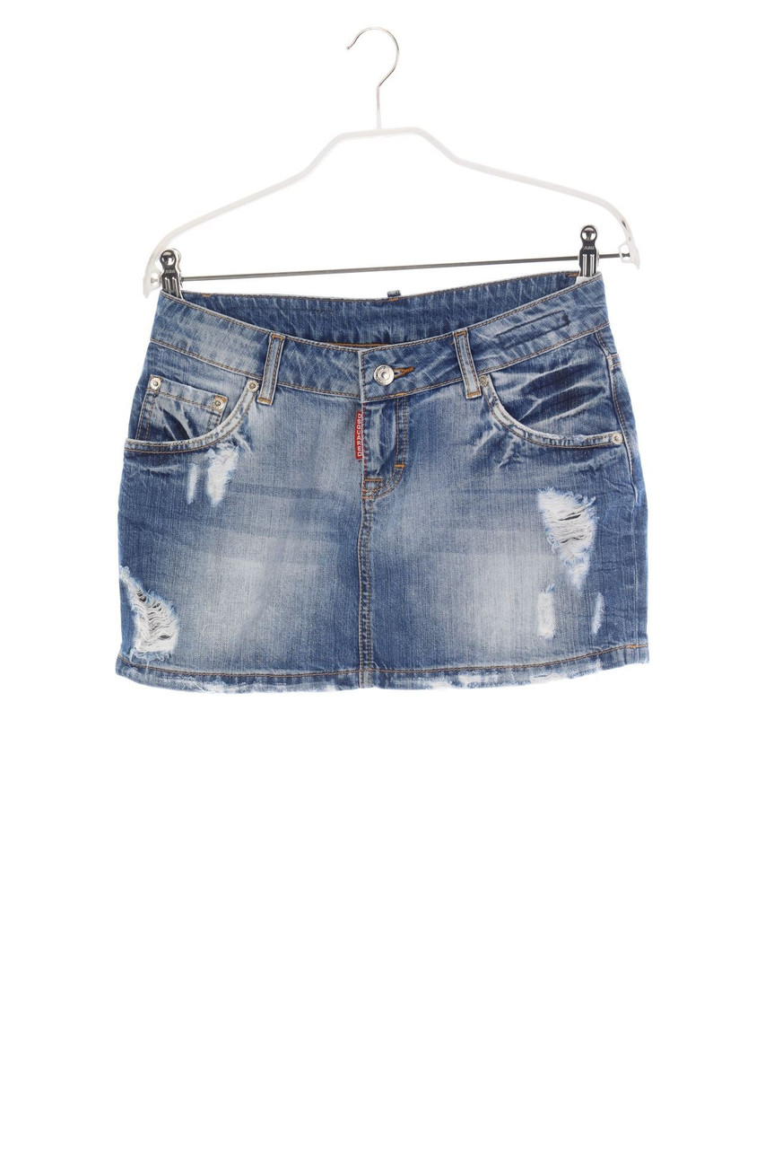 DSQUARED² - Destroyed-Denim Mini Skirt - S