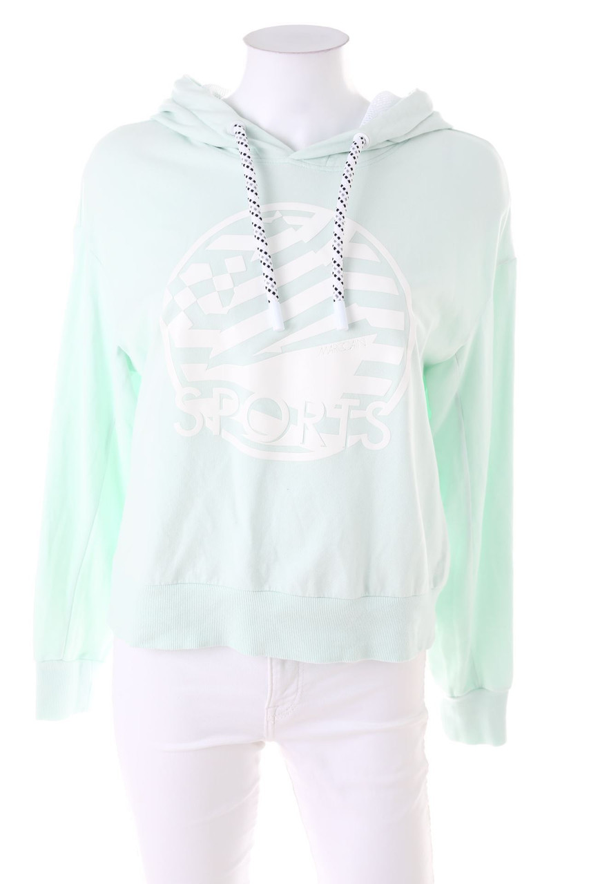 MARC CAIN SPORTS - Kapuzen-Pullover mit Logo-Print - D 36