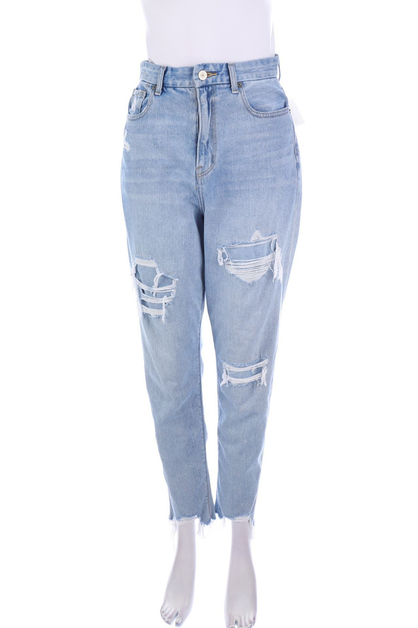 American Eagle - Destroyed-High Waist-Mom-Jeans - D 34
