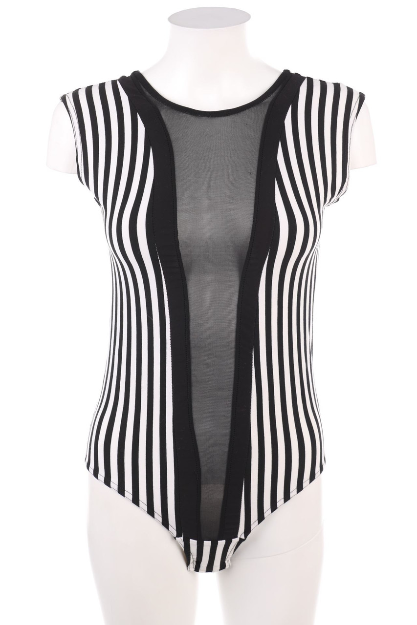 Evita - Sleveless Body with Mesh Insert - L