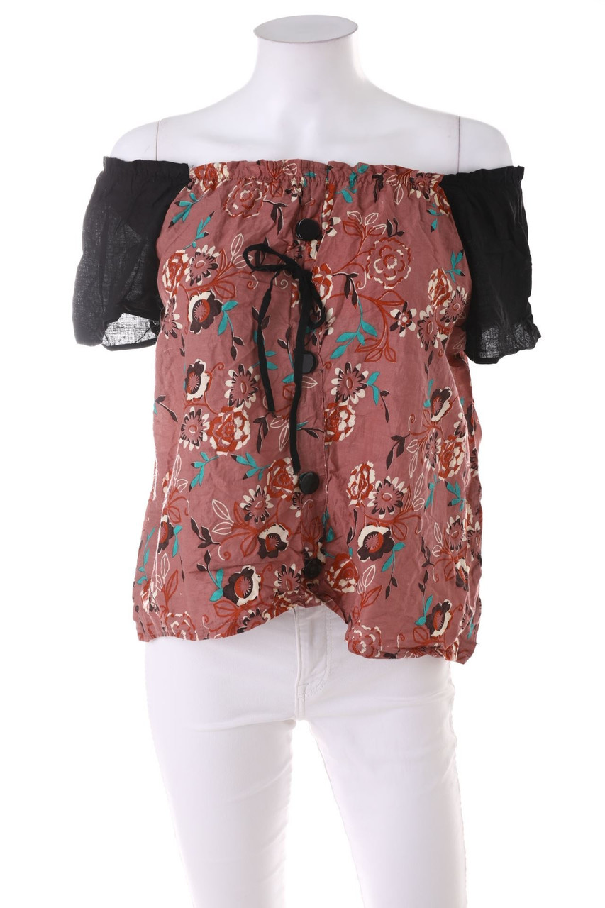 No Label - Off-the-shoulder blouse with Flower Print - D 34