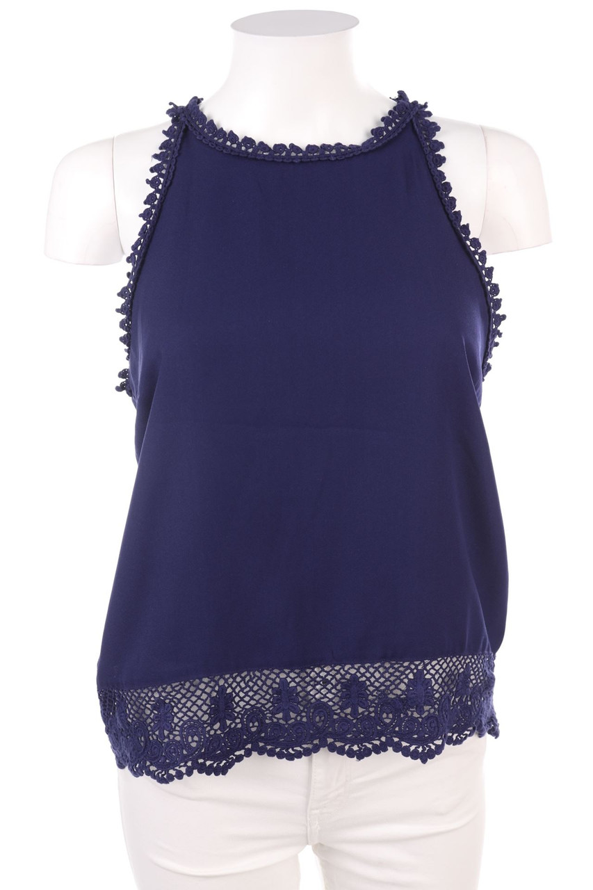 ANNA FIELD - Blouse Top with Lace - M