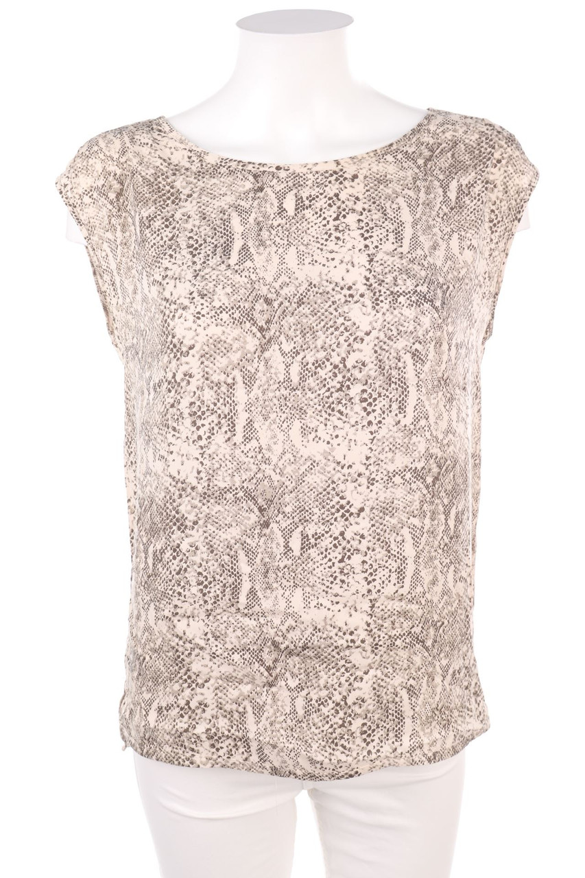 REPEAT - Blusentop mit Animal-Print - D 40-42