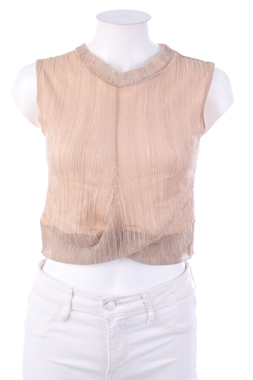 zebra - Knit Top with Metallic Effect - S