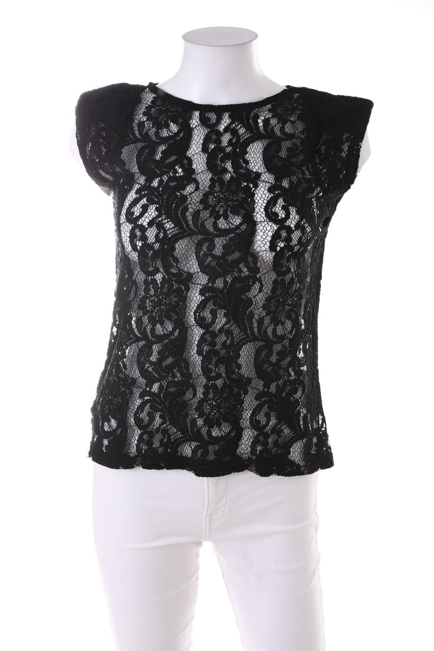 No Label - Shortsleeve Blouse, Lace - D 34