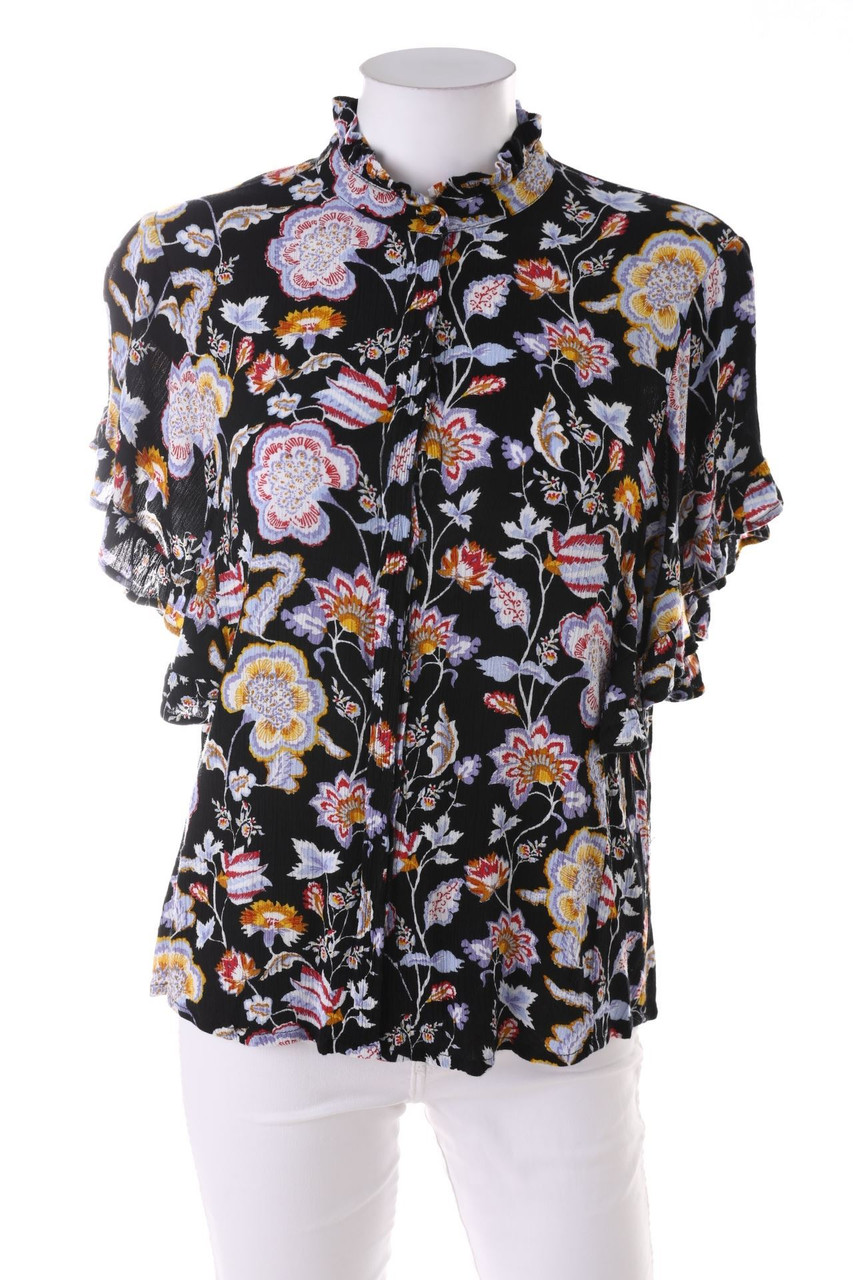 promod - Volant-Bluse mit Blumen-Print - D 42