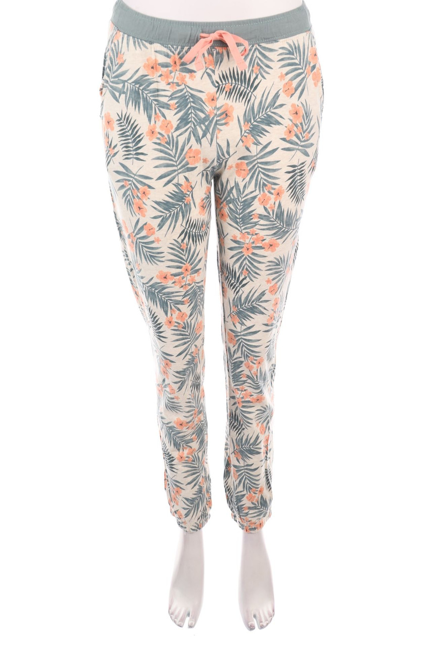 LASCANA - Jogger-Hose aus Baumwolle mit Blumen-Print - S