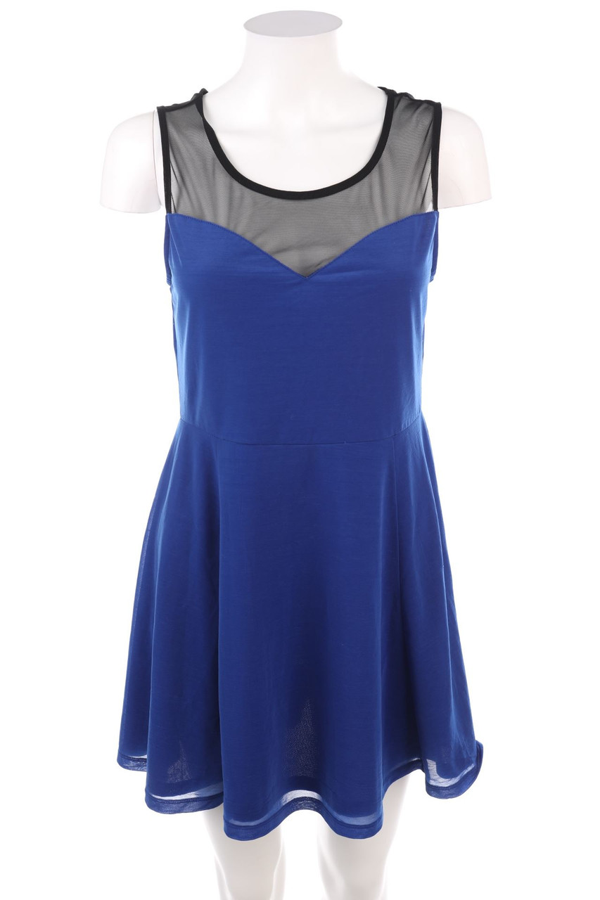 H&M - Skater-Kleid mit Mesh-Einsatz - M