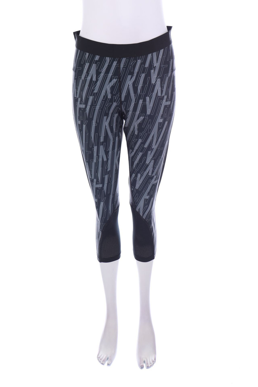NIKE - Cropped-Allover-Logo-Leggings - D 40