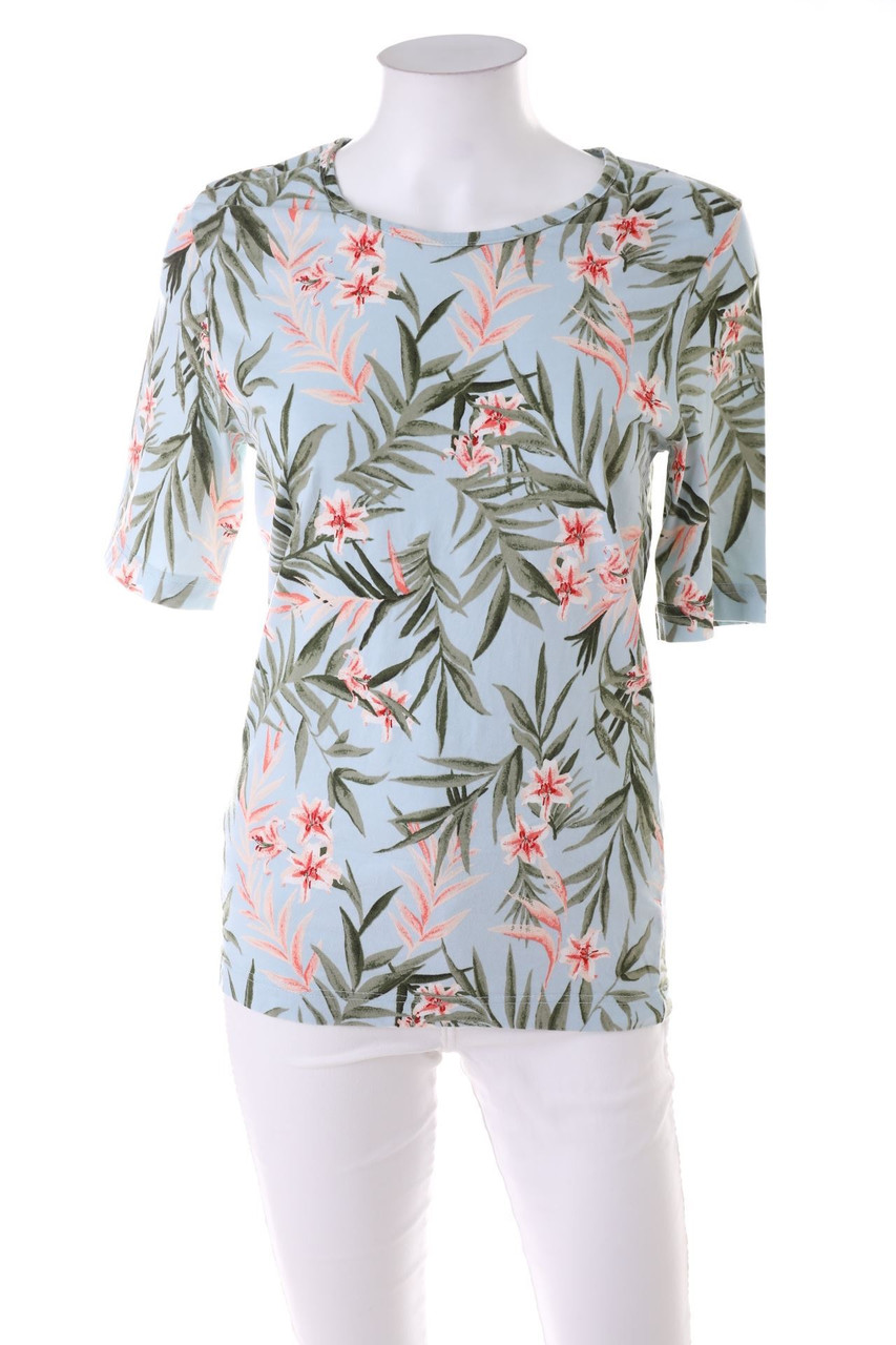 avitano - Kurzarm-Shirt mit Tropical Print - M