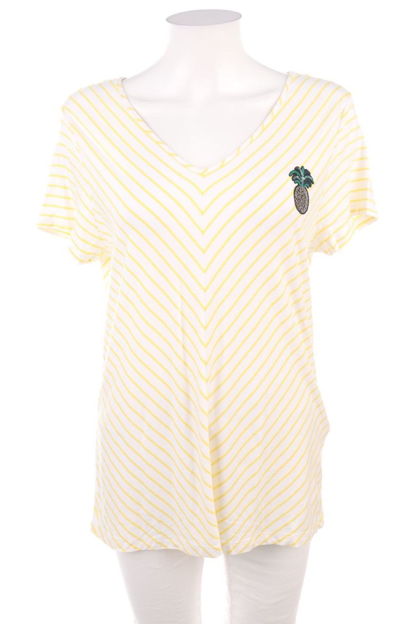 BONITA - Shortsleeve-Shirt with Stripes, Viscose-blend - L
