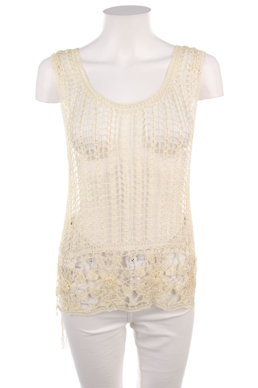 No Label - Crochet Knit-Top with Fringes - D 44
