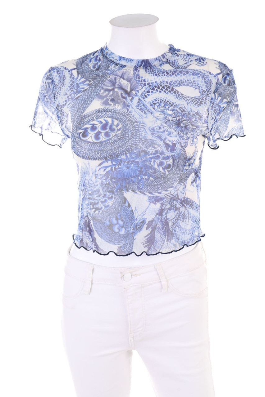 Bershka - Mesh-Shortsleeve-Shirt - M