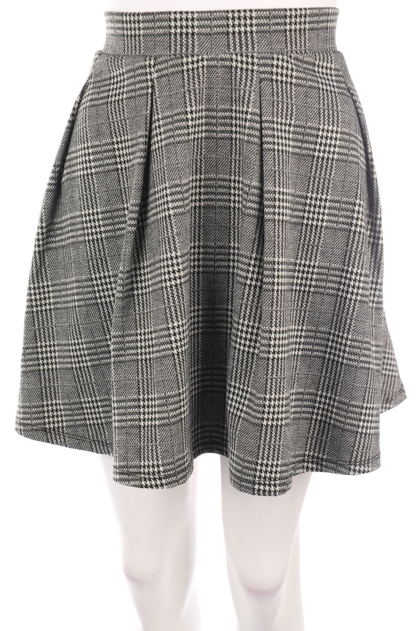 Laura Torelli - Falten-Rock mit Karo-Muster - M