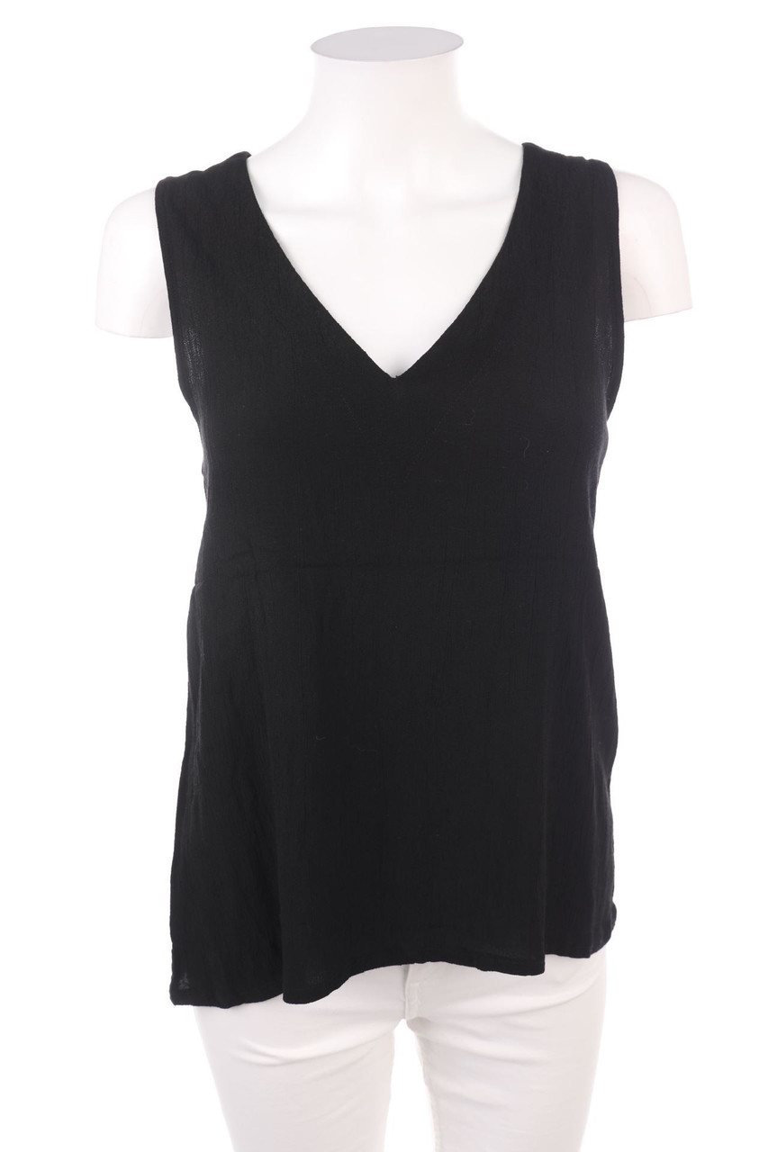 No Label - Blouse Top with Deep Back Neckline - M