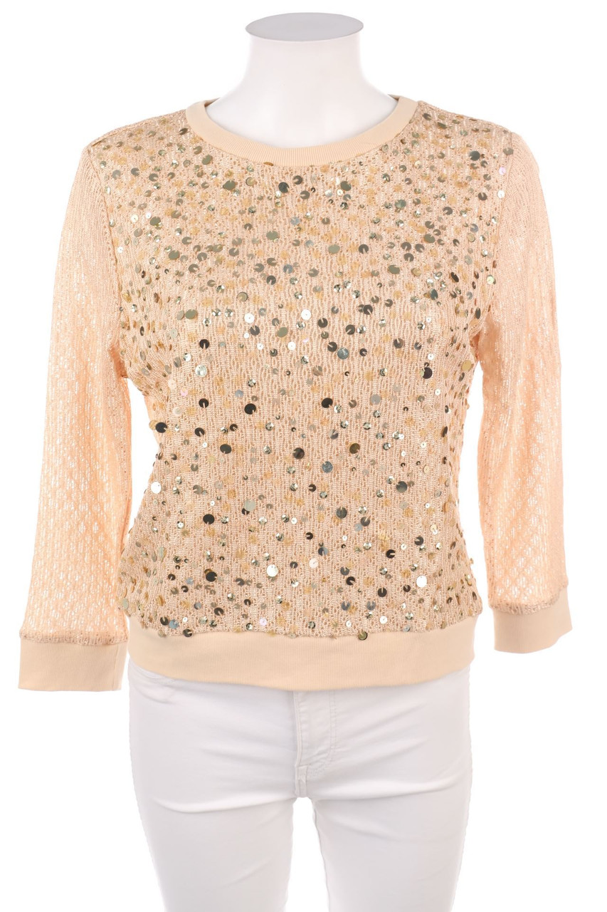 PATRIZIA PEPE - Longsleeve-Shirt mit Pailletten - D 42