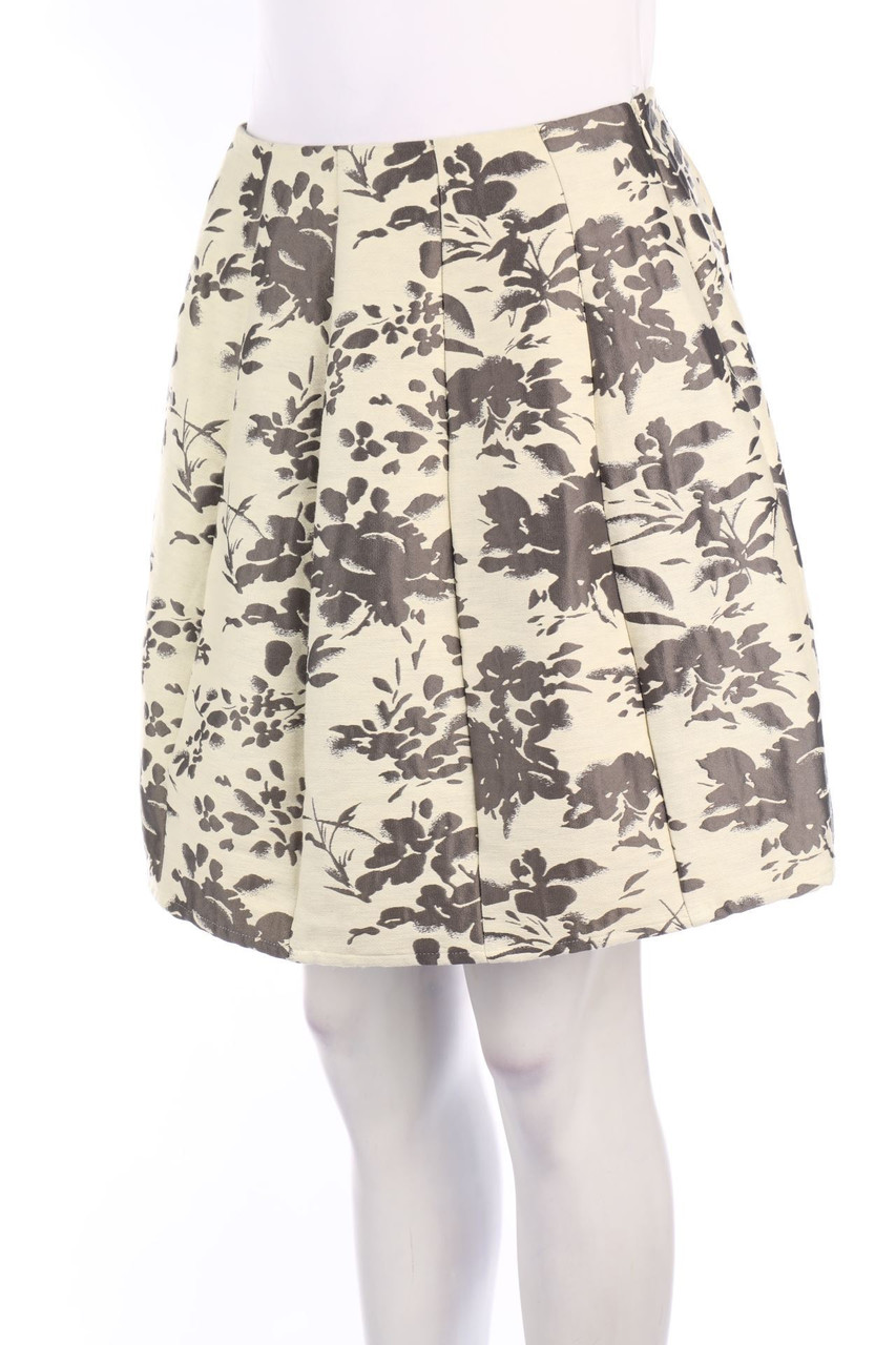 SECONDHAND - Pleated Mini-Skirt with floral print - D 34