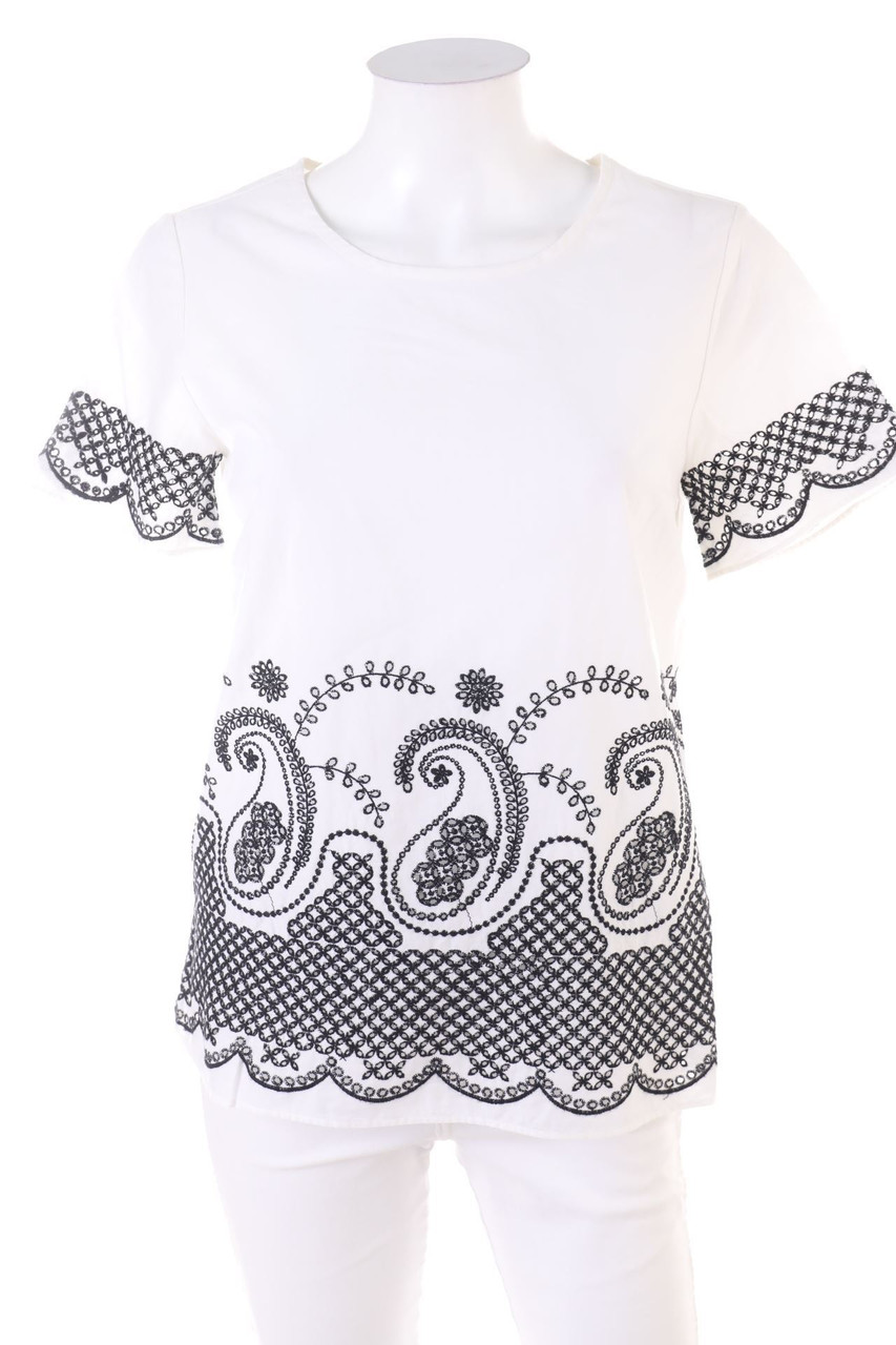 MICHAEL MICHAEL KORS - Shortsleeve Blouse with Embroideries - XS