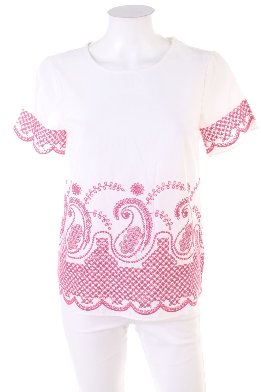 MICHAEL MICHAEL KORS - Shortsleeve Blouse with Embroideries - XS