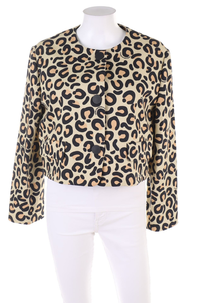 LOVE MOSCHINO - Blazer-Jacke mit Leo-Print - D 36