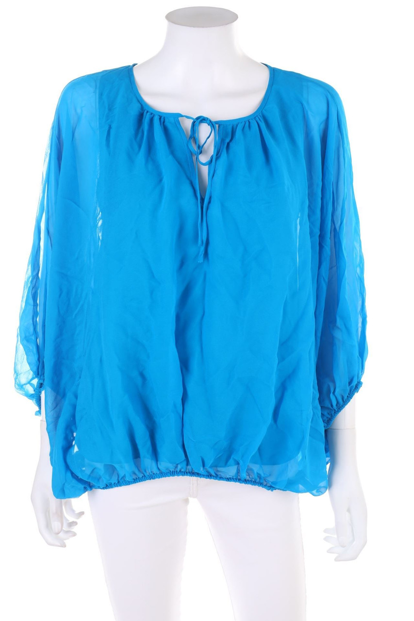 DIANE von FÜRSTENBERG - Silk Blouse with Batwing Sleeves - S