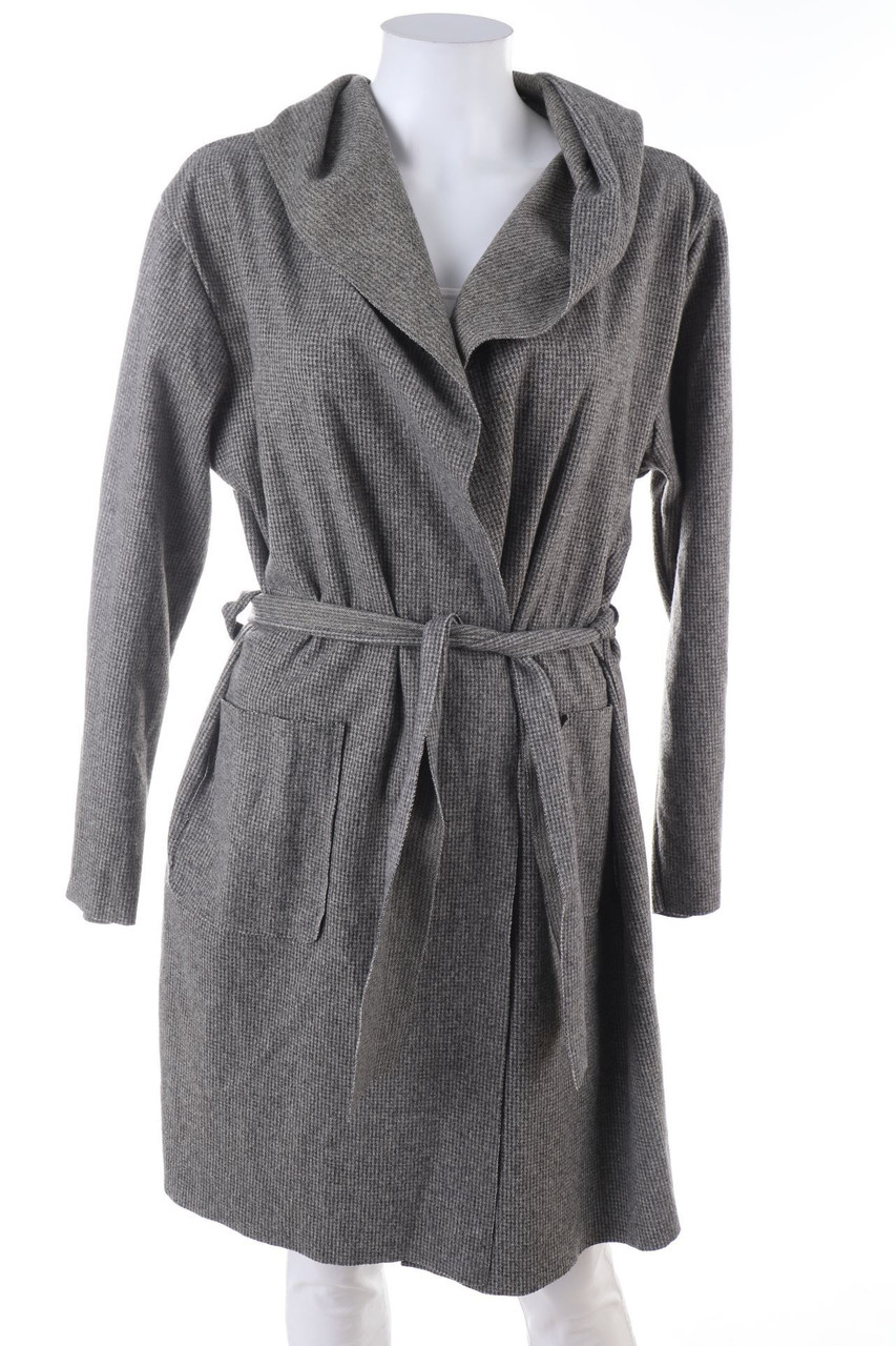 No Label - Patterned Coat with Hood - L