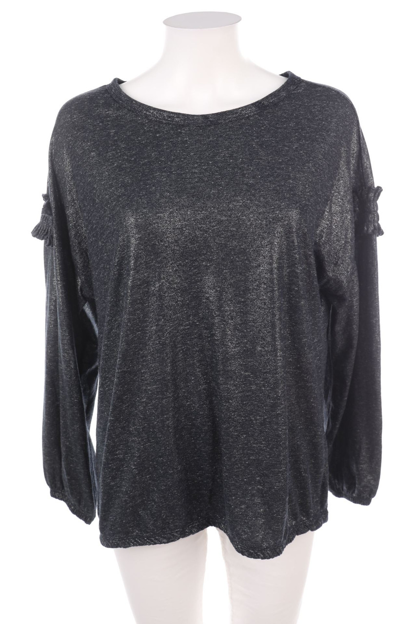 MARK ADAM - Longsleeve-Shirt mit Metallic-Effekt - XL