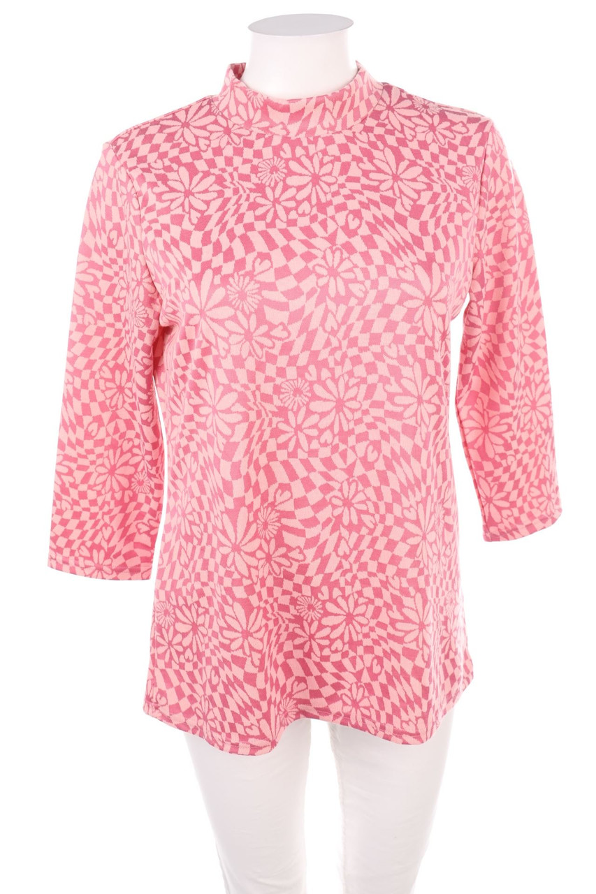 Laura Torelli - Cropped-Sleeve Turtleneck Pullover - M