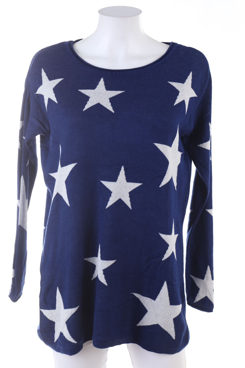 Ohne Label - Strick-Pullover mit Print - D 44